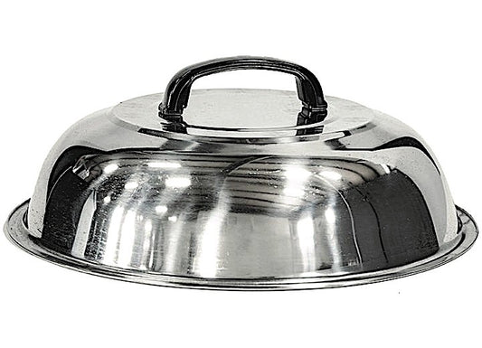Stainless Steel Basting Cover with Heat-Resistant Handle - 12 Inch Round