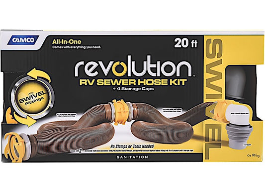 360 Revolution Heavy-Duty 20-Foot Sewer Hose Kit