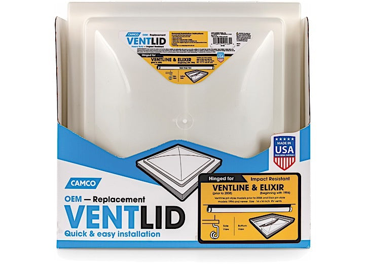 Universal RV Vent Lid, White - Fits Ventline Pre 08/Elixir 94 Up