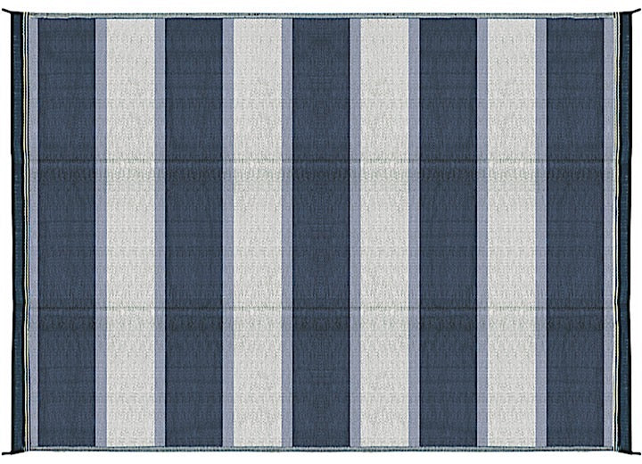 Blue Stripe UV-Protected Outdoor Mat, 6ft x 9ft