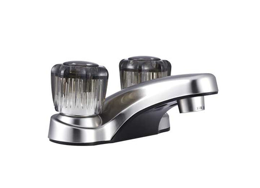 Acrylic Knob Faucet - Brushed Satin Nickel Finish