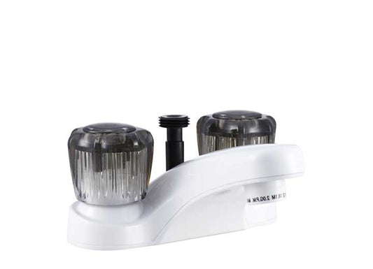 RV White Lavatory Faucet with Diverter