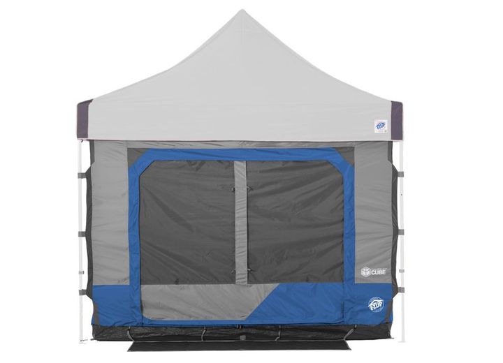 E-Z UP Camping Cube 6.4 - Canopy Tent Conversion Kit, Royal Blue