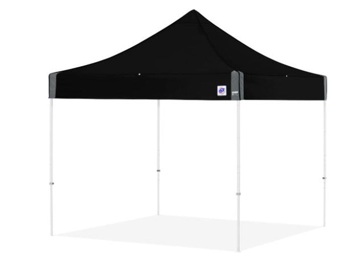 10ft Steel Shelter with White Frame and Black Top