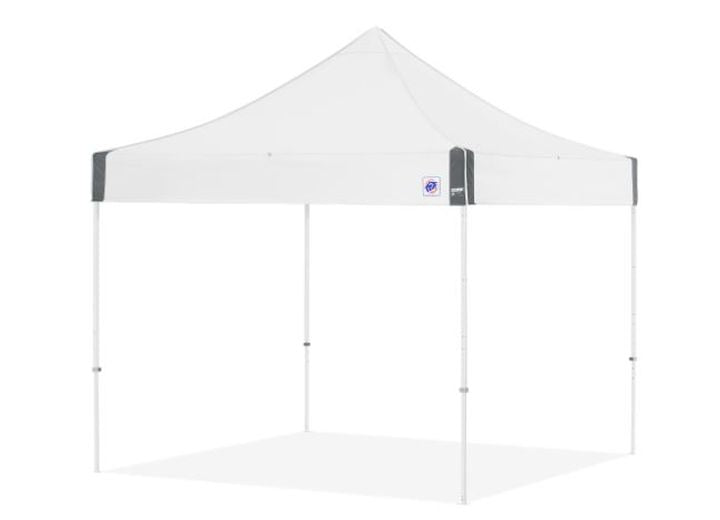 White Frame 10ft Eclipse Steel Shelter with White Top