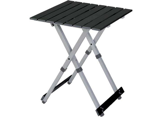 Compact 20-Inch Camping Table in Black Chrome