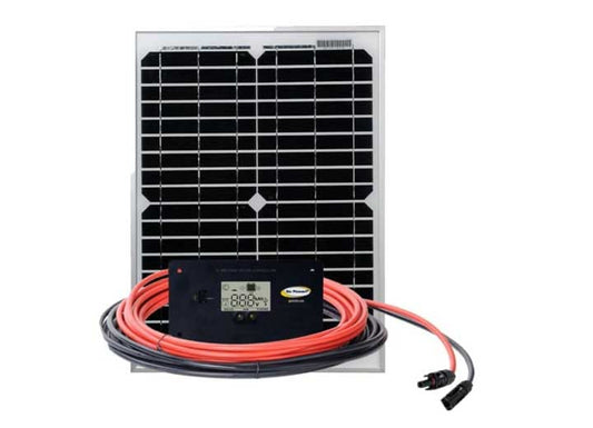 20 Watt Solar Power Kit with Wire and 10 Amp Controller