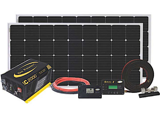Solar Power Deluxe Kit with Inverter- Charger Combo