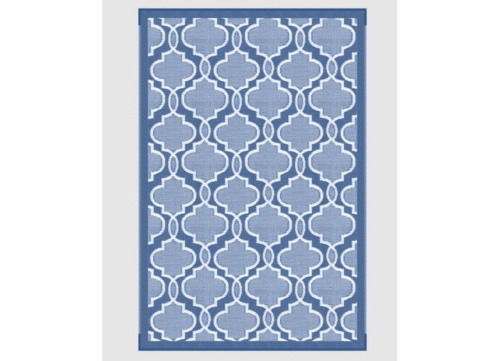 Blue Outdoor Patio Mat - 6ft x 9ft, All-Weather