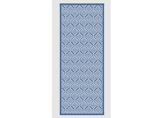 Blue all-weather Patio Mat, 8ft x 20ft