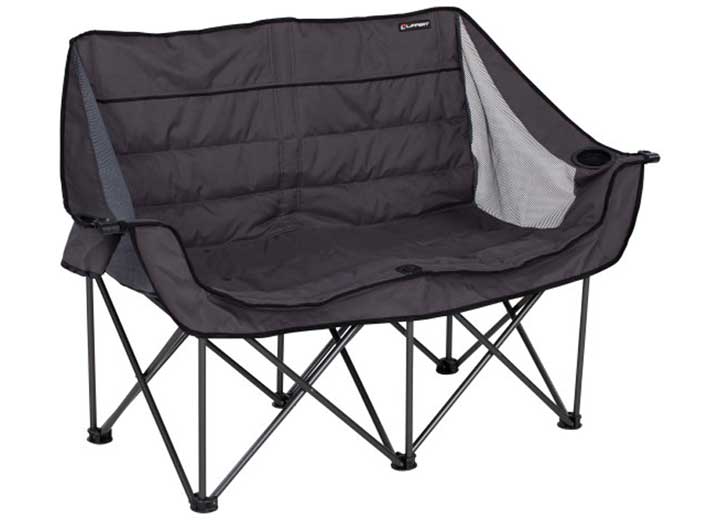 Dark Grey Foldable Campfire Loveseat by Lippert