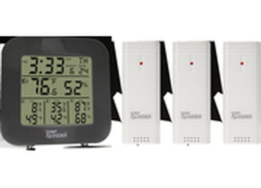 4-Zone Temperature and Humidity Monitor with Remote Sensors