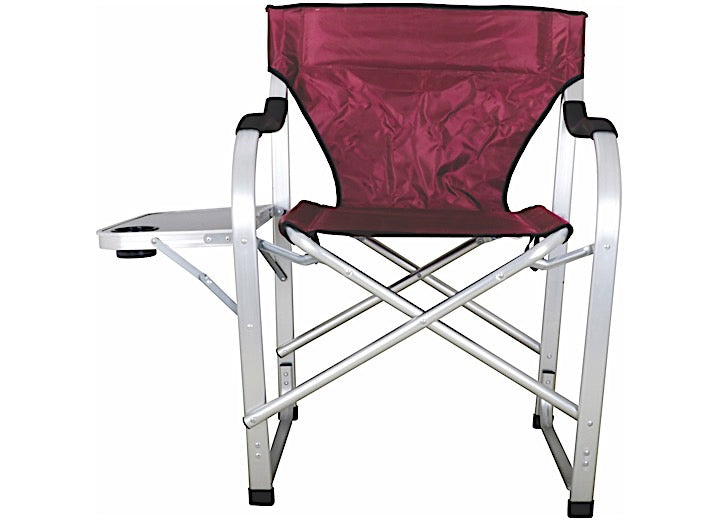 Burgundy Heavy-Duty Folding Director's Chair