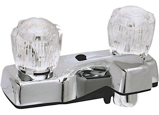 4-Inch Dual Knob Plastic Chrome Lavatory Faucet