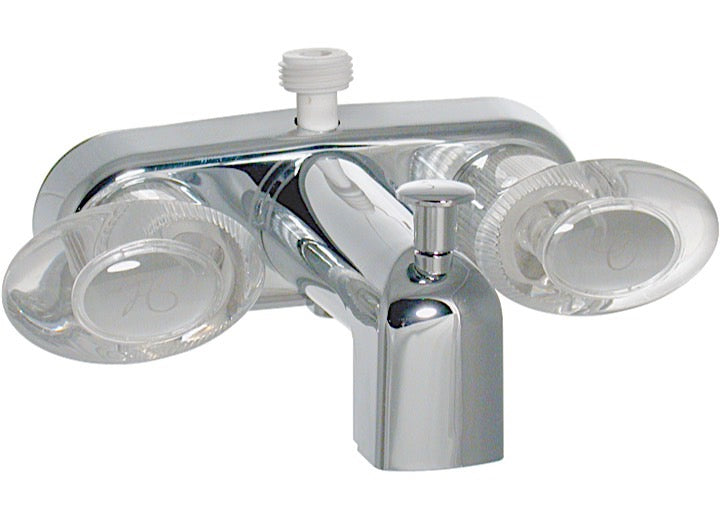 RV D-Spud Tub Faucet with Dual Levers, Chrome Finish