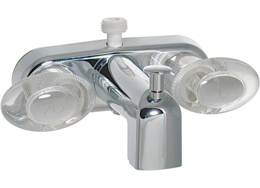 RV D-Spud Tub Faucet with Dual Levers, Chrome Finish