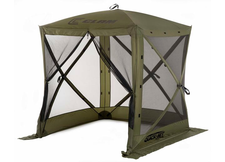 Portable Pop-Up Screen Shelter - 4 Sided - Green/Black
