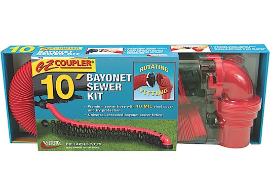 EZ Coupler Bayonet Sewer Hose Kit, 10 ft
