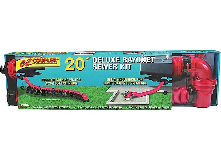 EZ Coupler Deluxe Bayonet Sewer Hose Kit - 20 Ft