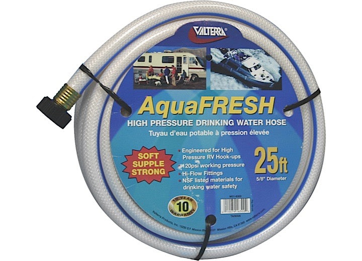 Freshflow 25' White Drinking Water Hose - 5/8 Inch